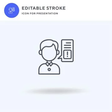 Complain icon vector, filled flat sign, solid pictogram isolated on white, logo Illustrazione stock