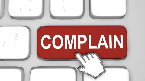 COMPLAIN keyboard key animation Stock Footage 86680340