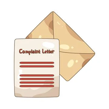 Complaint letter and envelope Illustrazione stock