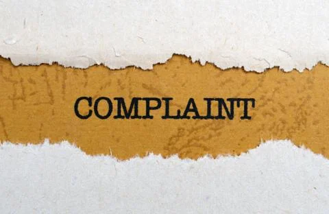 Complaint 写真素材