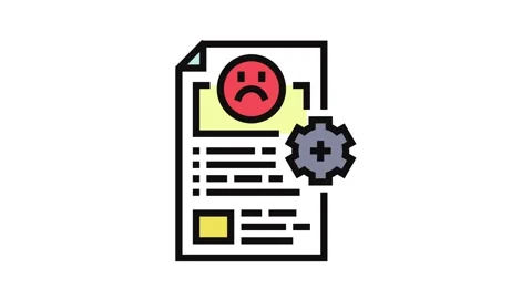 Complaint resolution business process color icon animation Stock Footage 326110634