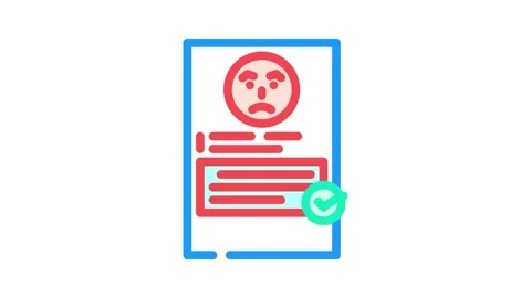 Complaint resolution business process color icon animation Stock Footage 327263598
