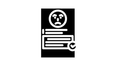 Complaint resolution business process glyph icon animation Stock Footage 326740233
