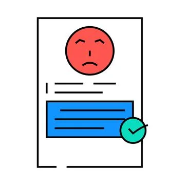 Complaint resolution business process icon color illustration Illustrazione stock