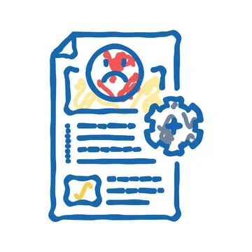 Complaint resolution business process icon doodle illustration イラスト素材