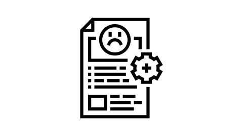 Complaint resolution business process line icon animation Stock Footage 326127645