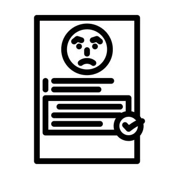 Complaint resolution business process line icon vector illustration Illustrazione stock