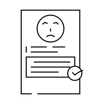 Complaint resolution business process line icon vector illustration Stockillustratie