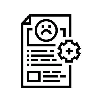 Complaint resolution business process line icon vector illustration Illustrazione stock