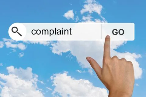 Complaint on search toolbar Stock Photos