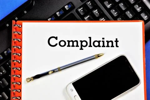 The complaint is a written document-a demand Stock-Fotos