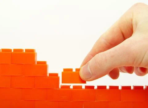 Compleeting the wall Stock Photos