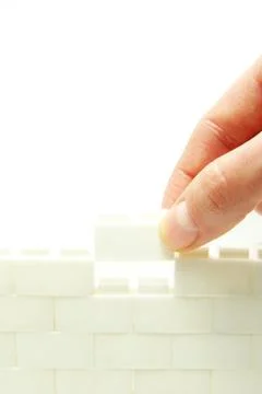 Compleeting the wall Stock Photos