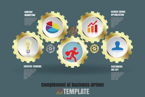 Complement of business-driven, Vector Illustration Stock Illustration