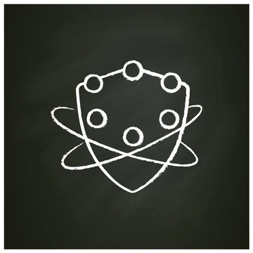 Complement system chalk icon Illustrazione stock