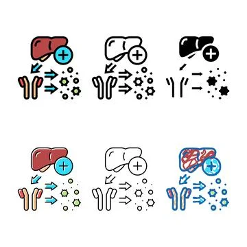 Complement system color icon mix vector Stock Illustration