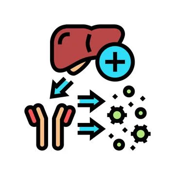 Complement system color icon vector illustration 스톡 일러스트
