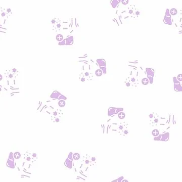 Complement system glyph seamless pattern Stock Illustration