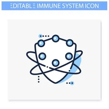 Complement system line icon Illustrazione stock