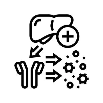 Complement system line icon vector illustration 스톡 일러스트