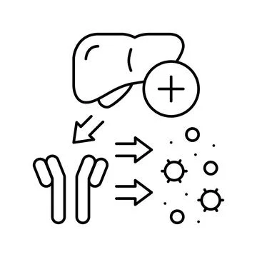 Complement system line icon vector illustration 스톡 일러스트