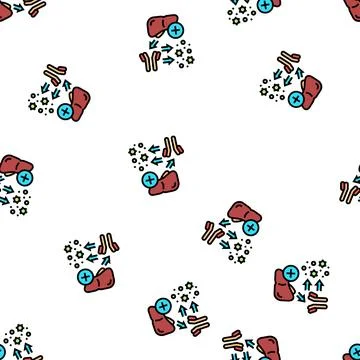 Complement system vector seamless pattern Illustrazione stock