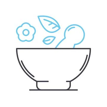 Complementary medicine line icon, outline symbol, vector illustration, concept Stock Illustration