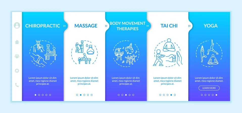 Complementary medicine onboarding vector template. Responsive mobile website Stock Illustration