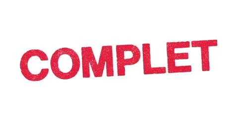 Complet red ink stamp Stock Illustration