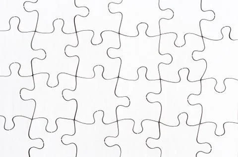 Complete blank jigsaw puzzle Stock Illustration