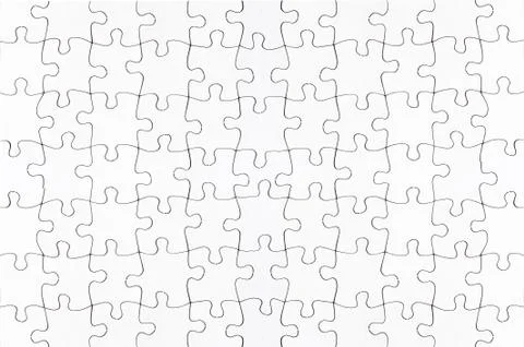 Complete blank jigsaw puzzle Stock Illustration