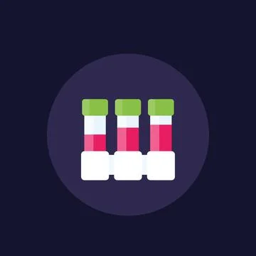 Complete blood count, vector icon Stock Illustration