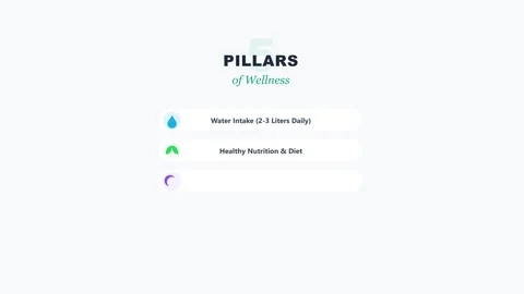 Complete Body Wellness Guide Motion Graphic Animation explaining Carbs Proteins  Stock Footage 327282825