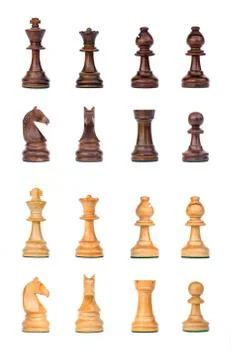 Complete chess pieces set Stock Photos
