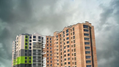Complete construction animation Stock Footage 83885665