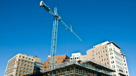 Complete construction time-lapse Stock Footage