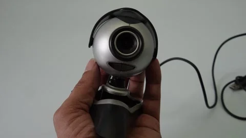 Complete disassembly of a USB webcam revealing its components Stock Footage 331036907