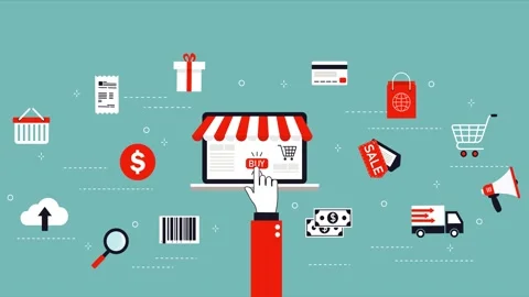 The Complete E-Commerce Ecosystem: Everything You Need for Online Retail Success Video stock 339342539