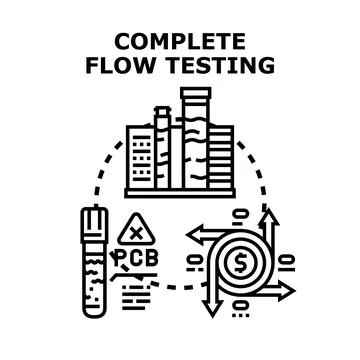 Complete flow testing concept vector illustration Stockillustratie