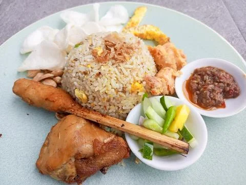 Complete fried rice Foto stock