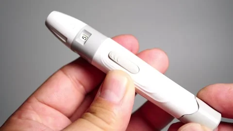 Complete Guide: Step-by-Step Blood Glucose Testing Procedure at Home Stock Footage 315882367