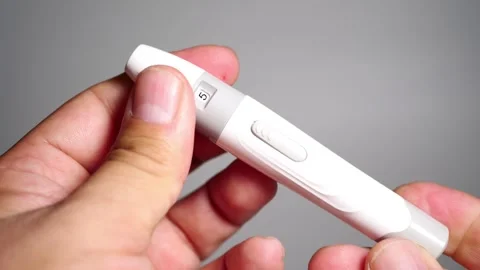 Complete Guide: Step-by-Step Blood Glucose Testing Procedure at Home Stock Footage 315882378