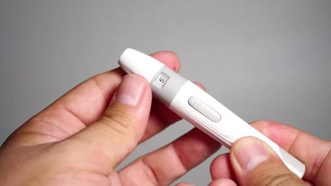 Complete Guide: Step-by-Step Blood Glucose Testing Procedure at Home Stock Footage 315882407