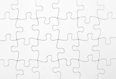 Complete jigsaw puzzle pieces pattern Stockfoto's