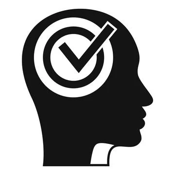 Complete mind work icon simple vector. Trust quality Stock Illustration