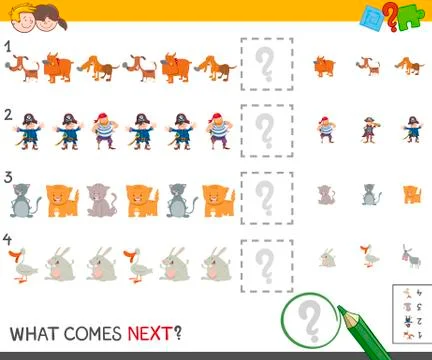 Complete the pattern activity 스톡 일러스트