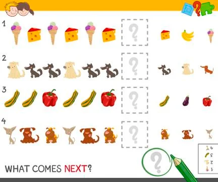 Complete the pattern game 스톡 일러스트