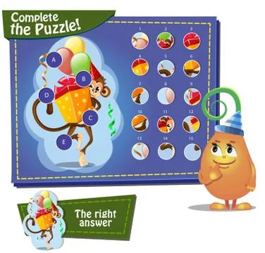 Complete the pazzle gift Stock Illustration