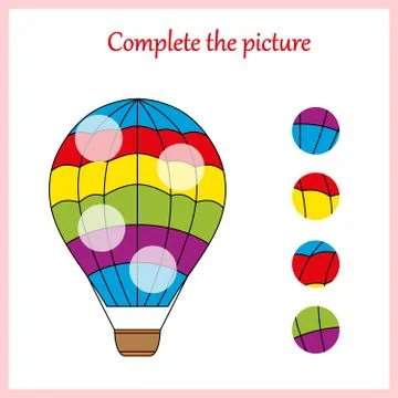 Complete the picture, puzzle task, game for preschool kids. pencil Stock Illustration