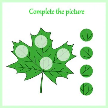 Complete the picture, puzzle task, game for preschool kids. pencil Stock Illustration